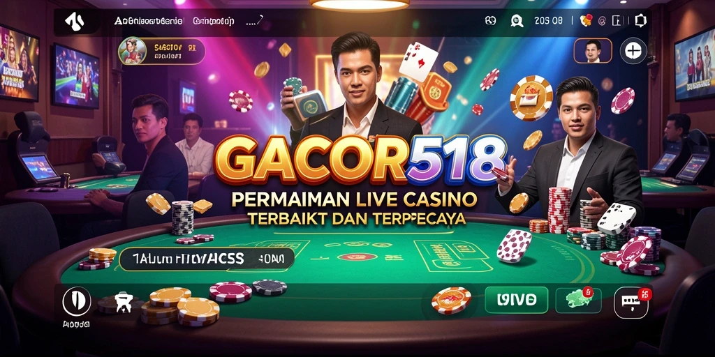 Tampilan gameplay mendebarkan di GACOR518 dengan dealer langsung.