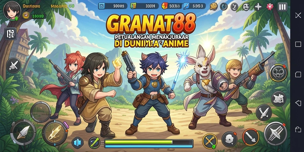Tampilan gameplay menarik dari GRANAT88 dengan grafik anime yang memukau.