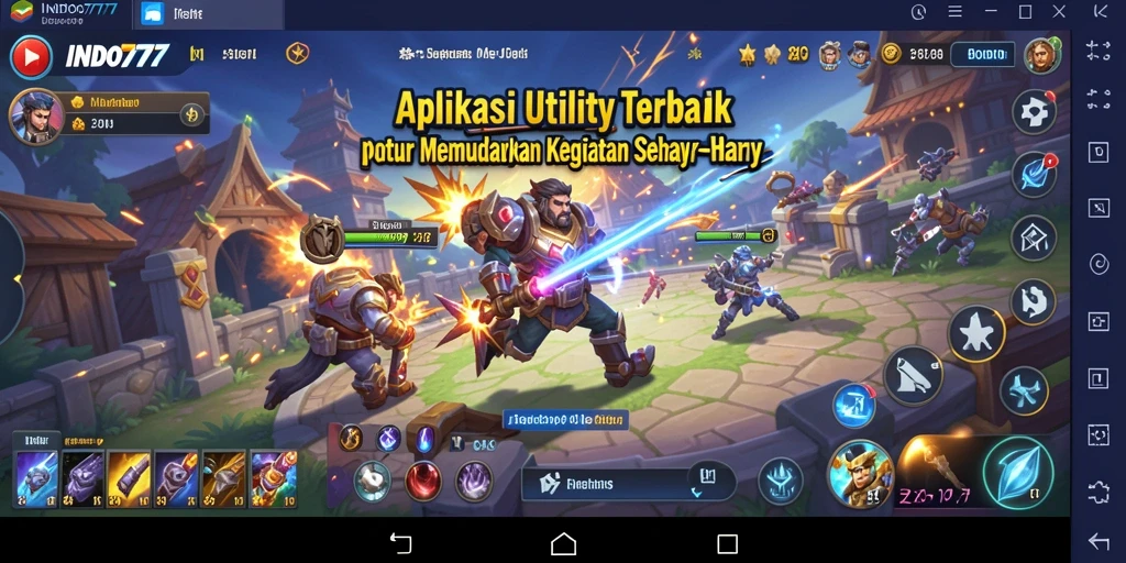 Screenshot utama INDO777 menampilkan antarmuka aplikasi utility yang intuitif.
