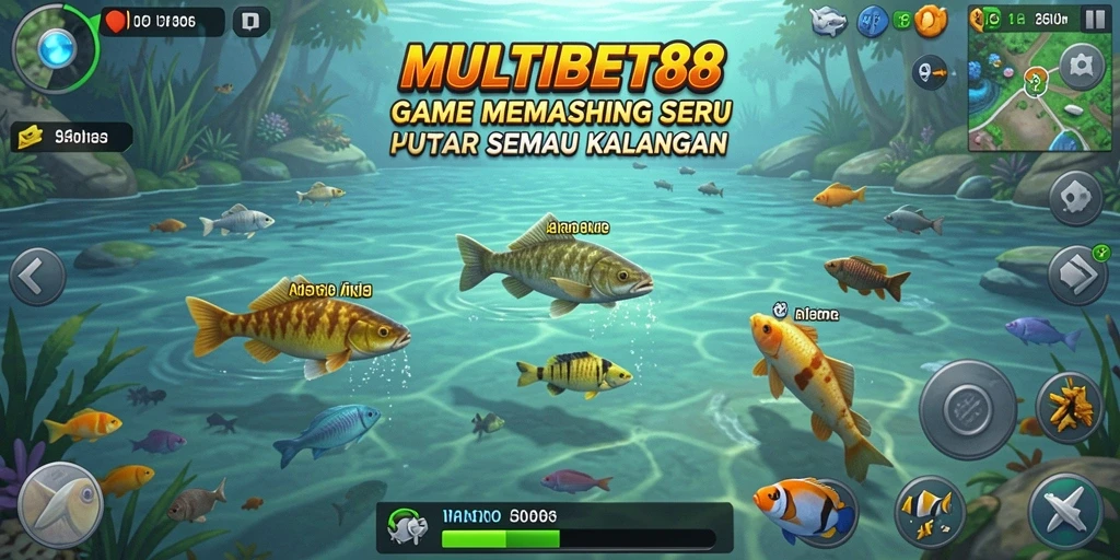 Screenshot gameplay <strong>MULTIBET88</strong> yang menampilkan aksi memancing seru dan grafis memukau.