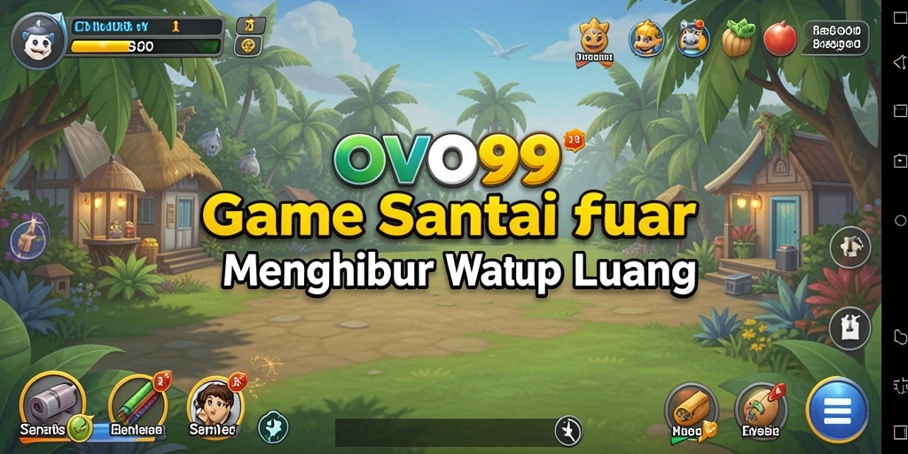 Tampilan gameplay OVO99 yang ceria dan menghibur.