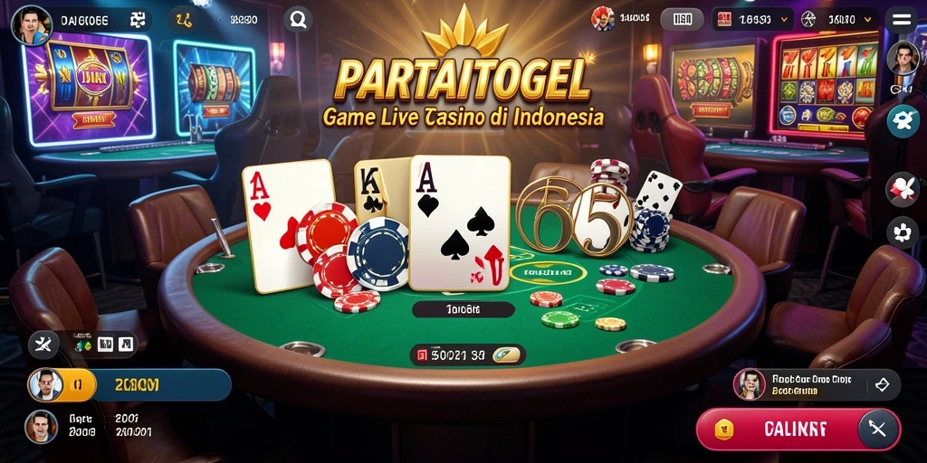Tampilan gameplay Live Casino yang mendebarkan di PARTAITOGEL.