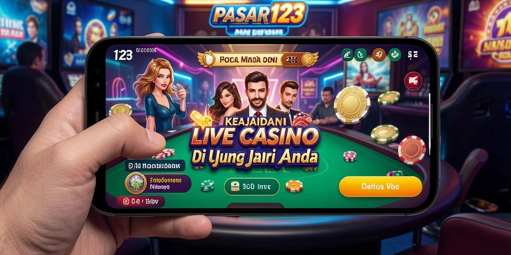 Screenshot PASAR123 menampilkan aksi seru dalam permainan Live Casino.