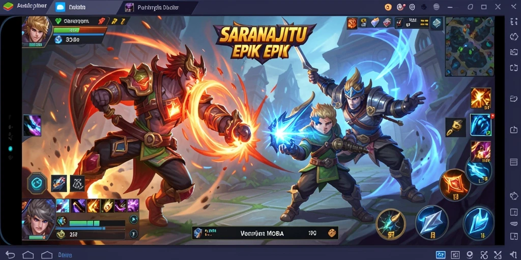 Gameplay mendebarkan dalam arena pertempuran SARANAJITU.