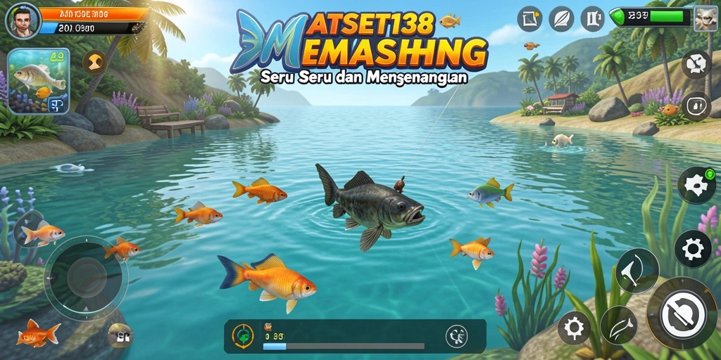 Gameplay SATSET138 yang menampilkan aktivitas memancing yang seru.