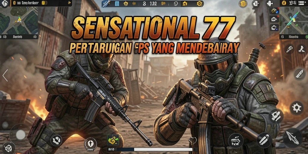 Tampilan gameplay intens saat bertempur di SENSATIONAL77.
