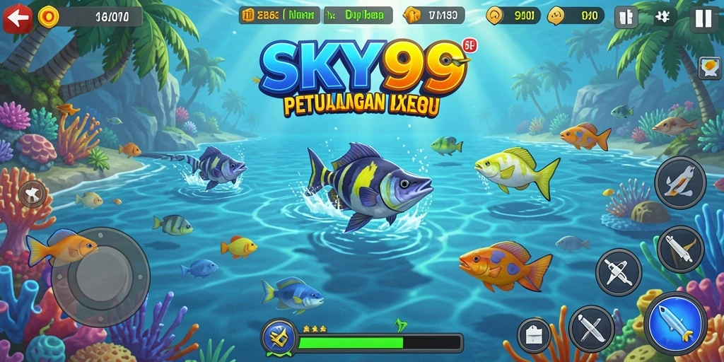 Tangkapan layar utama dari permainan Tembak Ikan dengan aksi seru.