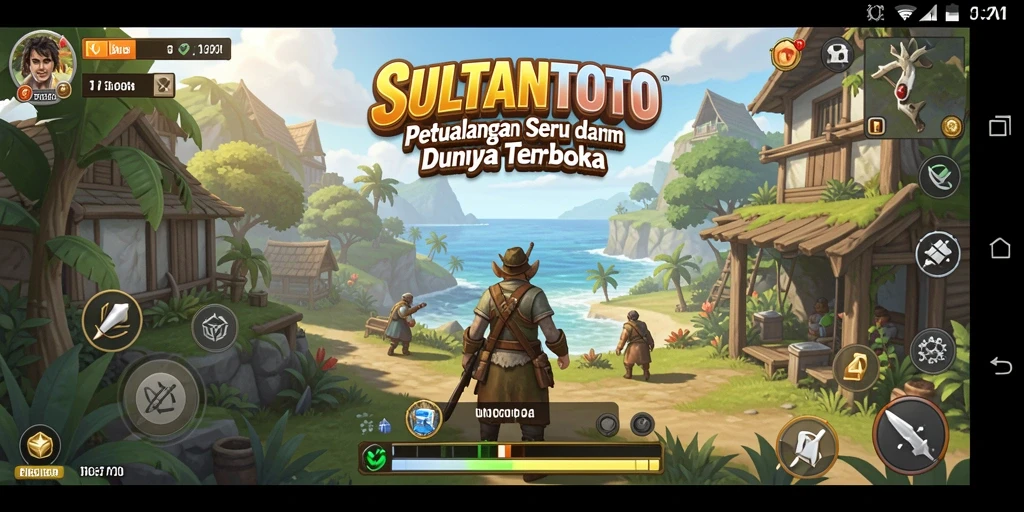 Screenshot gameplay SULTANTOTO menampilkan eksplorasi dunia yang luas dan grafis menarik.